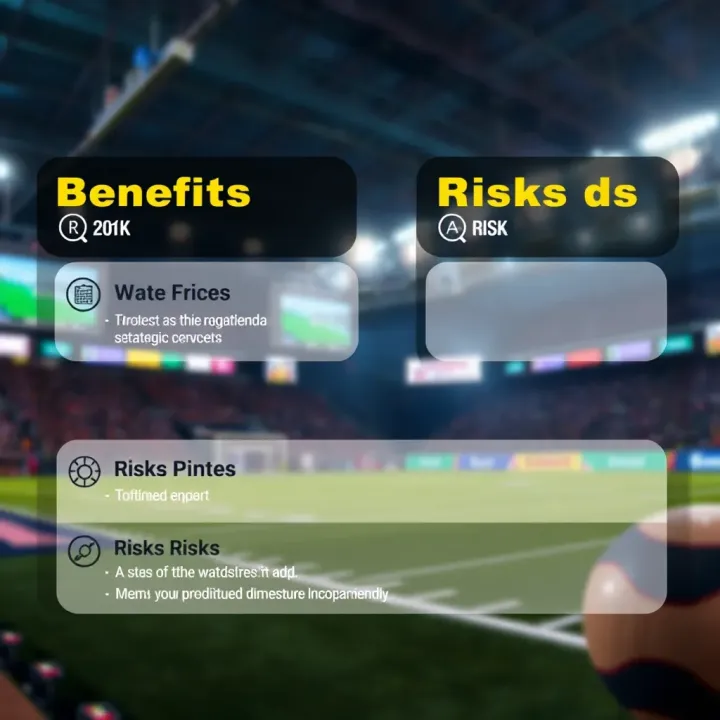 Graphic illustrating benefits and risks related to using Aviator predictor app for strategic gameplay