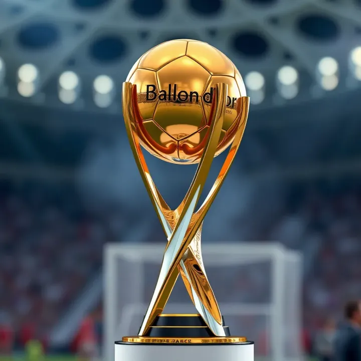 The Prestigious Ballon d'Or Trophy Football trophy symbolizing the prestigious Ballon d'Or award