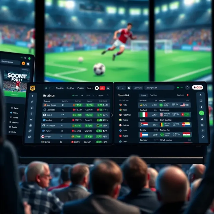 SportyBet vs mSport User Interfaces and Market Options Comparison of SportyBet and mSport betting platform interfaces showing different sports markets