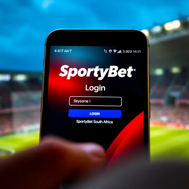 Accessing SportyBet South Africa on Mobile Login screen showing SportyBet South Africa platform on a mobile device