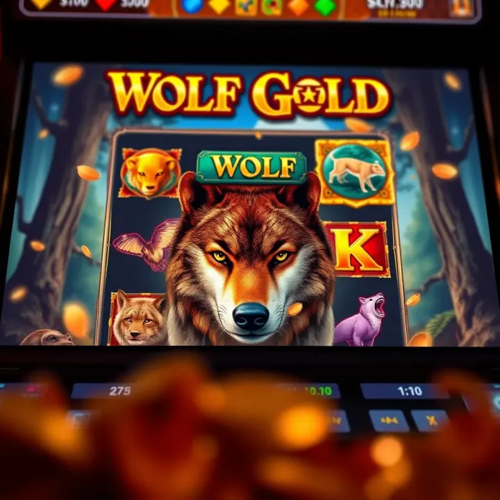 Wolf Gold slot machine interface displaying vibrant wildlife symbols on SportyBet platform