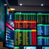Comparison of betting odds across multiple Nigerian bookmakers displayed on digital screens