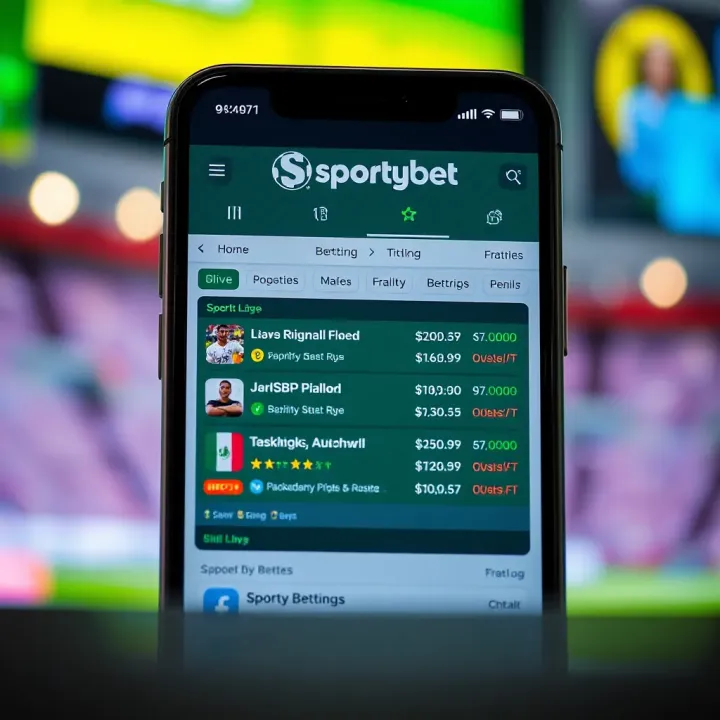 SportyBet App Live Betting Interface in Nigeria Screenshot of SportyBet app interface displaying live betting options and odds