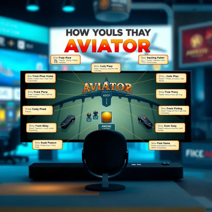 Diagram showing the Aviator game interface with clear labels of key features and controls