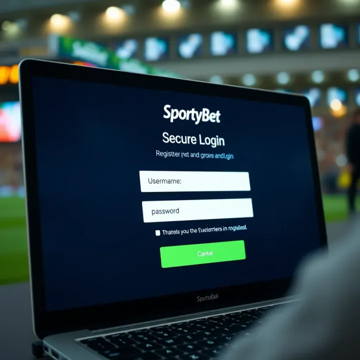 SportyBet Nigeria Secure Login Screen Secure login screen for SportyBet Nigeria displaying username and password input fields