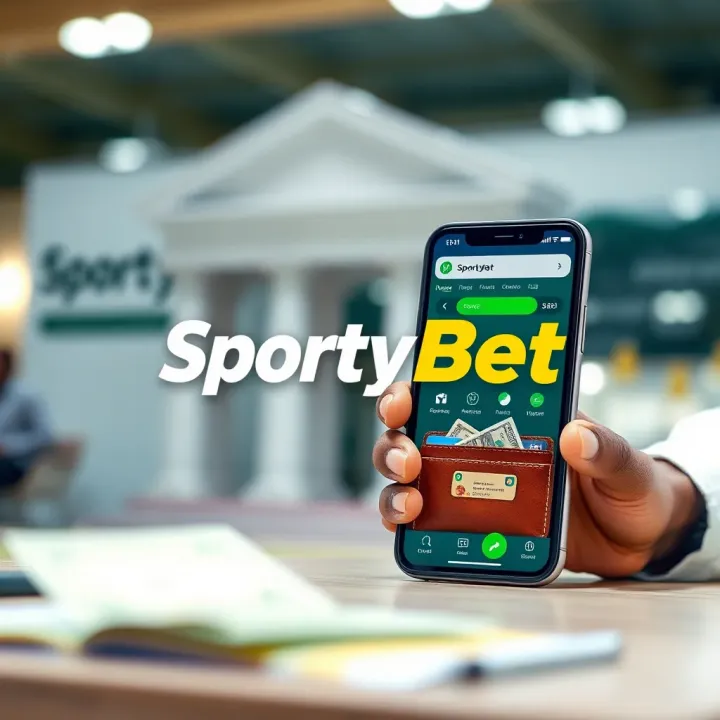 Graphic showing money transfer from SportyBet account to Nigerian bank and mobile wallet