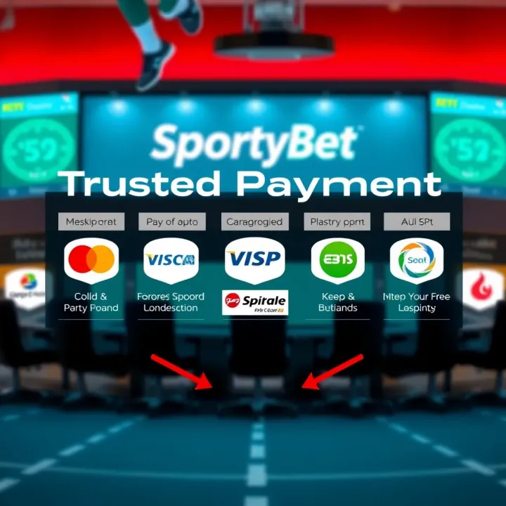 Graphic depicting various trusted payment options available for SportyBet deposits