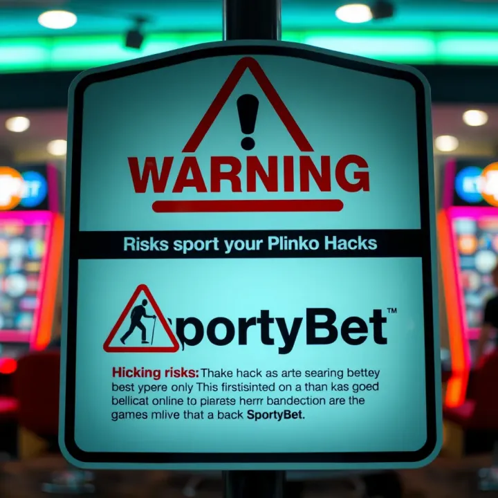 Warning sign highlighting risks of attempting to hack or manipulate online betting games