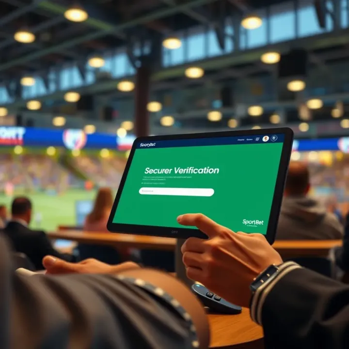 Secure Account Verification and Support in SportyBet Visual representation of secure account verification and support assistance in online betting environment