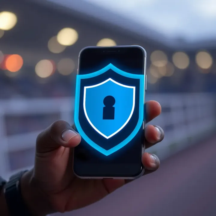 Enhanced Security and Efficiency for Betting on SportyBet Lite in Nigeria Illustration of a secure shield symbol overlaying a smartphone representing safe and efficient betting