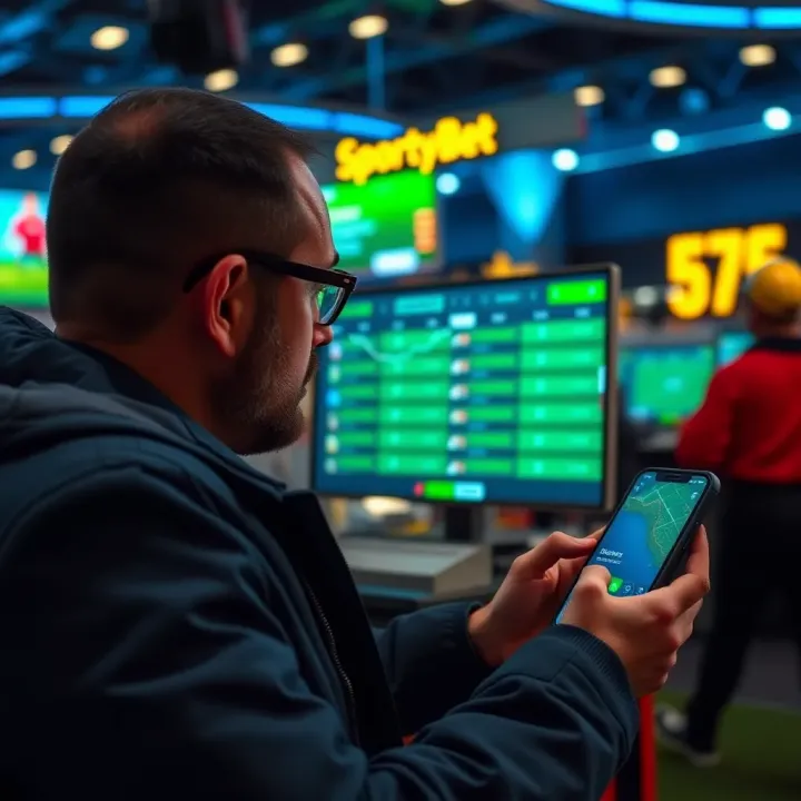 User navigating betting platform on mobile device during peak hours