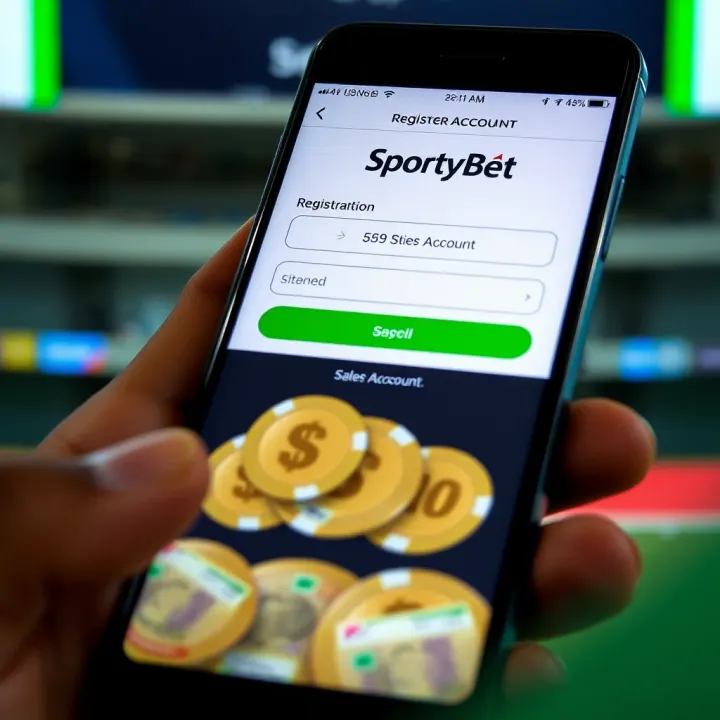 SportyBet registration form on mobile device with Nigerian currency symbols