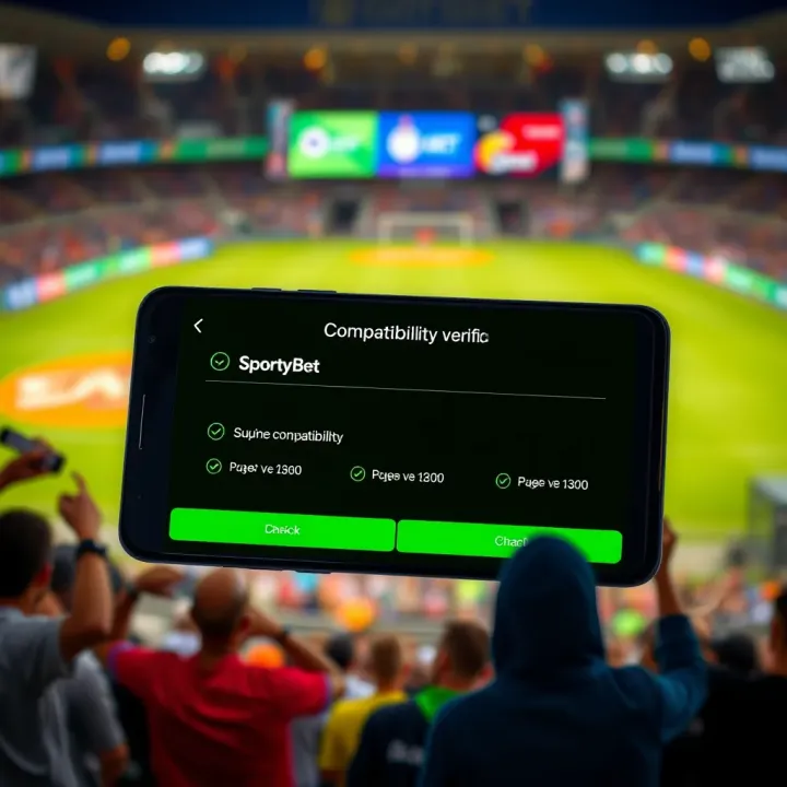Compatibility Verification for SportyBet APK Device compatibility check screen showing supported Android versions for SportyBet APK