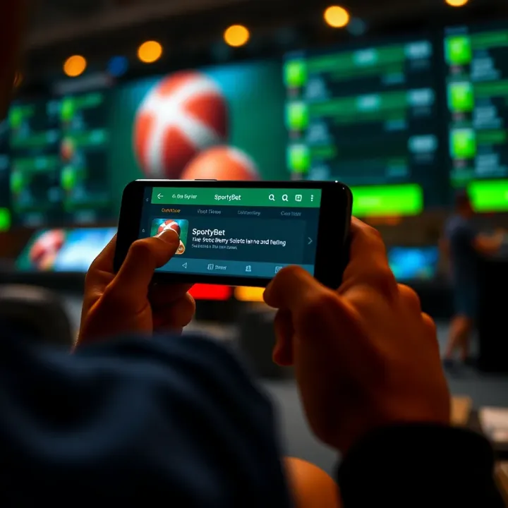 Android device displaying SportyBet APK installation screen