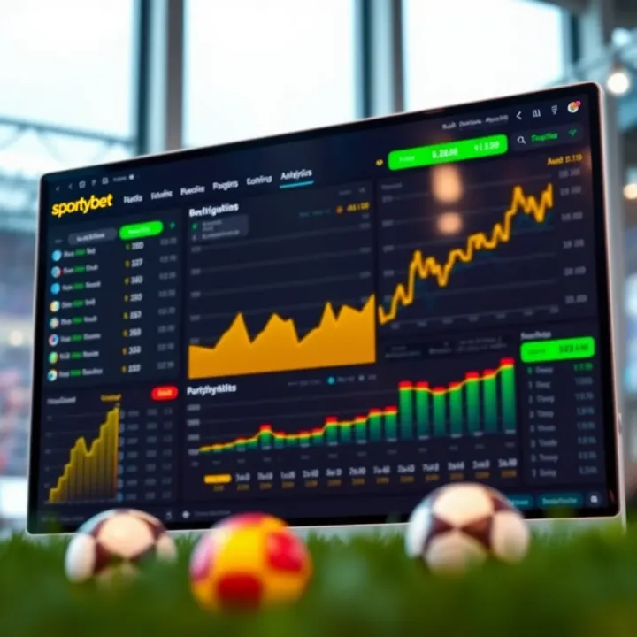 A digital interface displaying SportyBet betting odds and prediction analytics for soccer matches