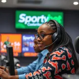 Customer support representative assisting with sports betting inquiries via phone and online channels