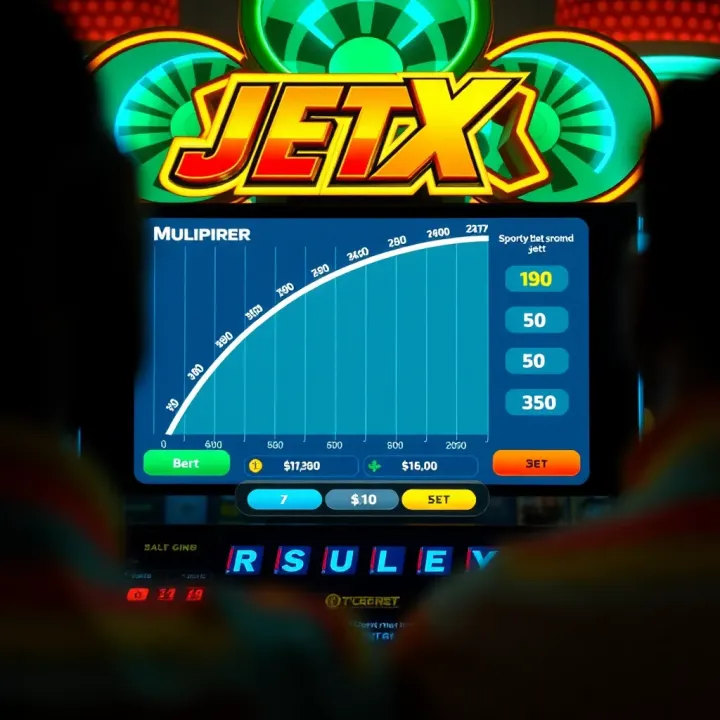 User interface of SportyBet JetX game showing the multiplier curve and betting options