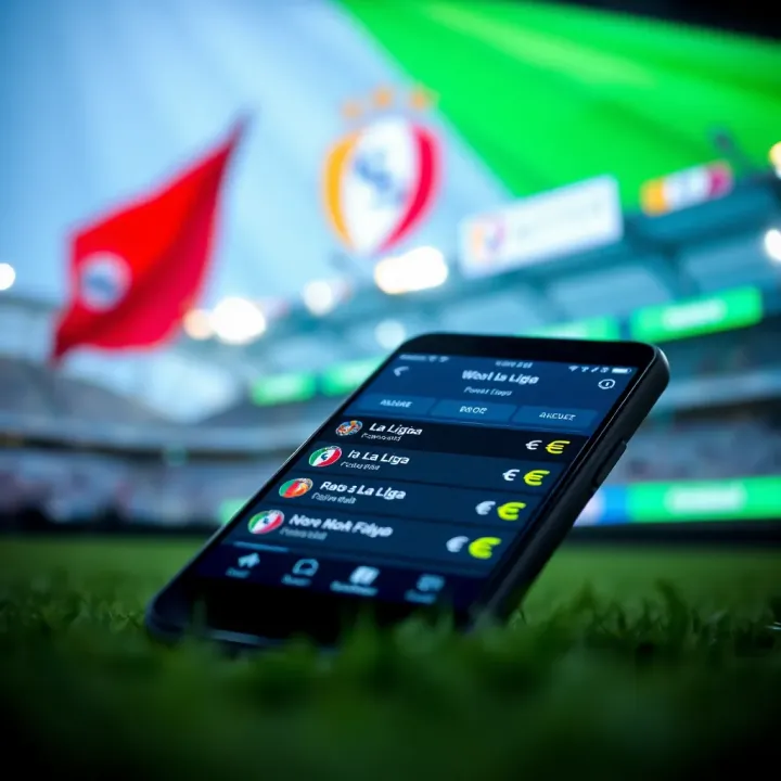 SportyBet digital platform displaying La Liga football betting options on a mobile device with Nigerian currency symbols