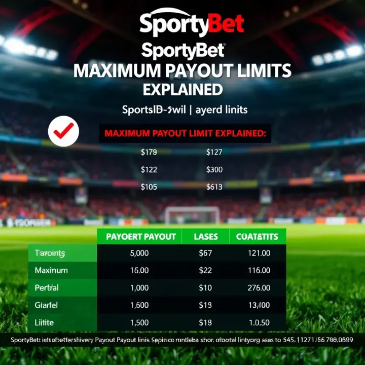 Graphic illustrating SportyBet's maximum payout limits and betting options