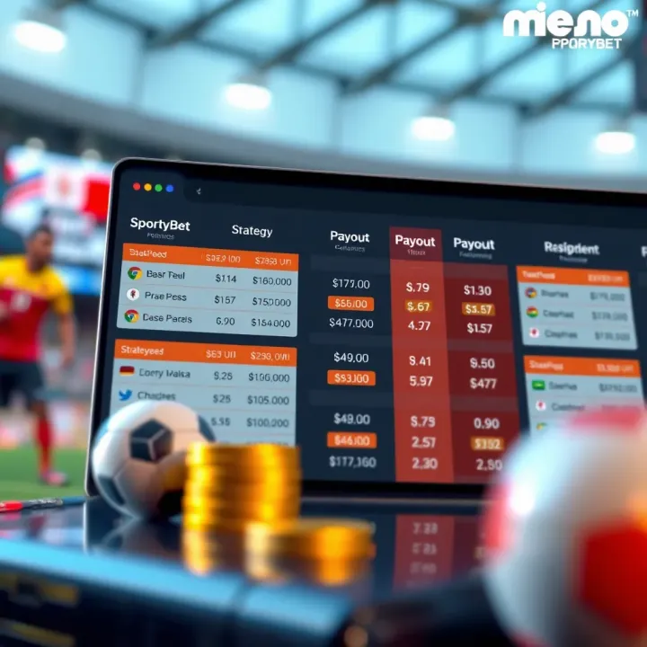 Illustration of betting strategies and payout calculations for maximizing winnings on SportyBet platform