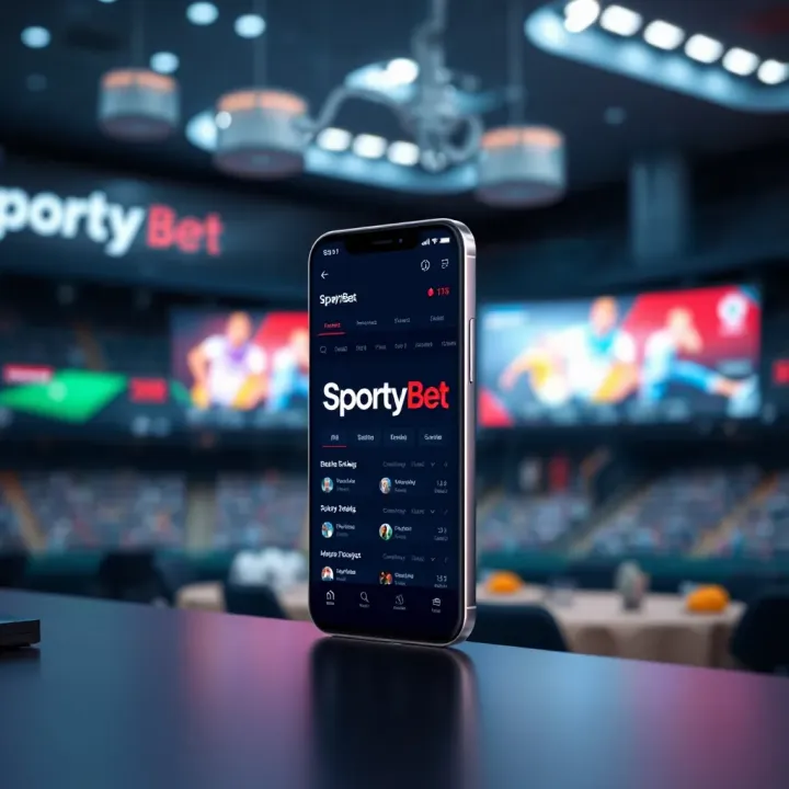 Mobile phone displaying SportyBet betting interface highlighting user-friendly design