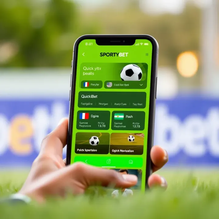 User Interface of SportyBet Mobile Lite Version SportyBet mobile lite version interface showing quick navigation and simple design