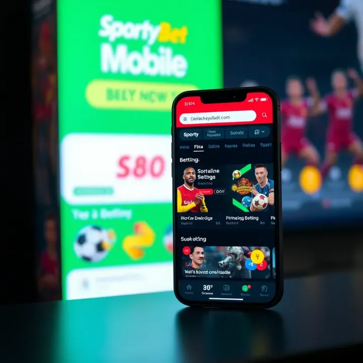 Screenshot of SportyBet mobile website showcasing the homepage with betting options