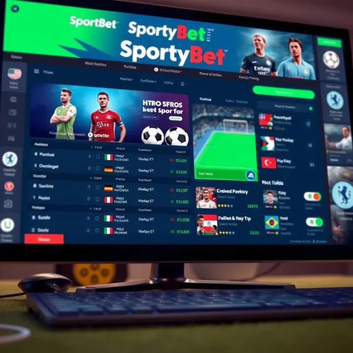 SportyBet user interface displaying various sports betting options and live odds