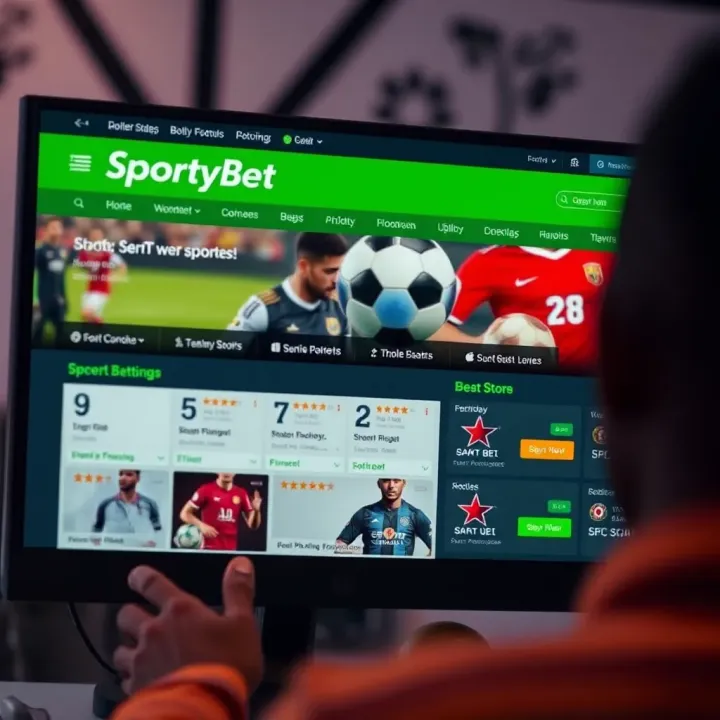 User-friendly SportyBet Nigeria website showcasing various sports betting options