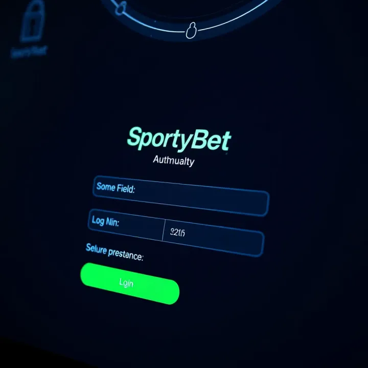 Secure login screen of SportyBet with authentication fields visible