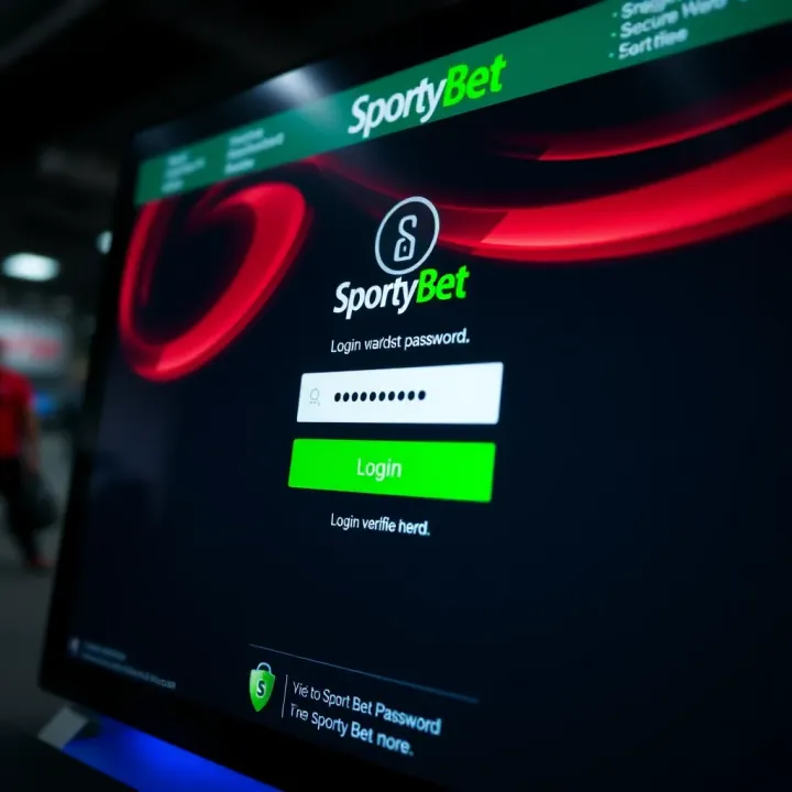 Secure login screen of SportyBet Nigeria with password entry and verification icons