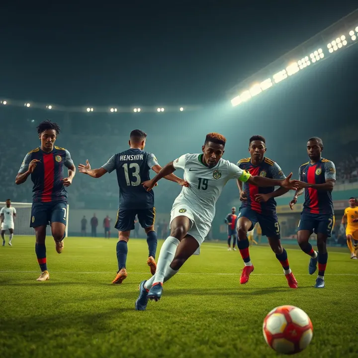 Dynamic Nigerian Professional Football League match showcasing competitive teams on the pitch