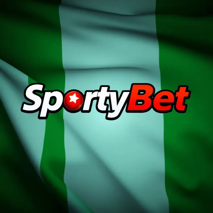 SportyBet logo with Nigerian flag backdrop symbolizing its market presence
