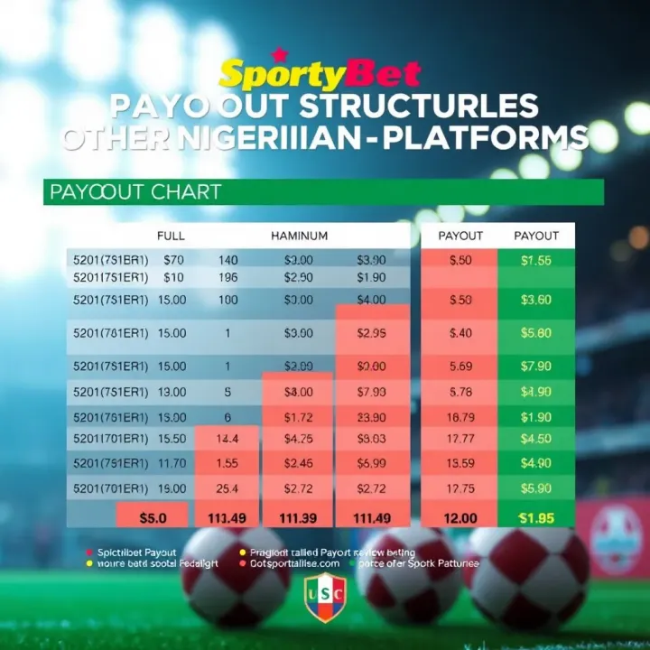 Comparison chart showing payout structures of different betting platforms in Nigeria