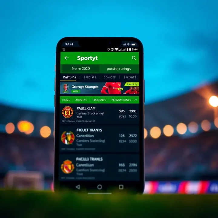SportyBet mobile app displaying Champions League betting options and odds