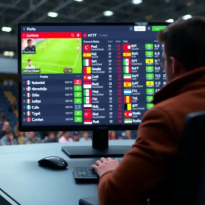 Interface of SportyBet platform showing various football match HT FT betting markets