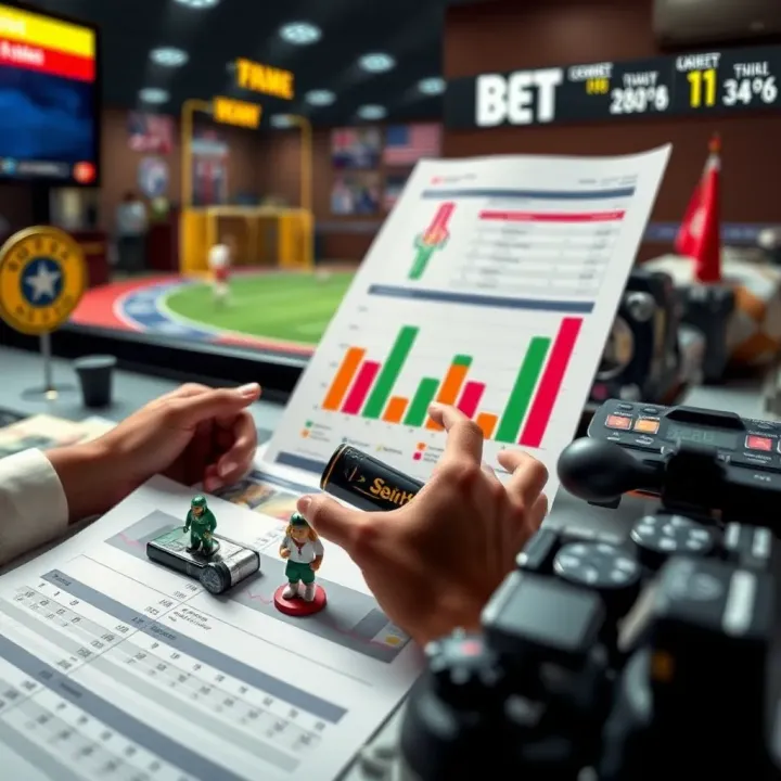 Strategic Betting Techniques for Nigerian Bettors Using SportyBet Conceptual illustration of strategic betting decision making with charts and betting slips