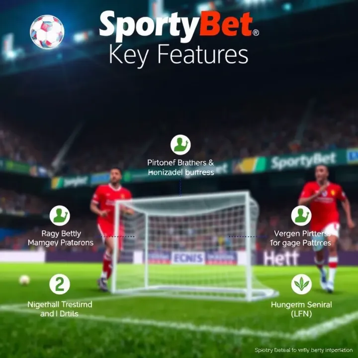 Graphic showing key features of SportyBet platform for single betting