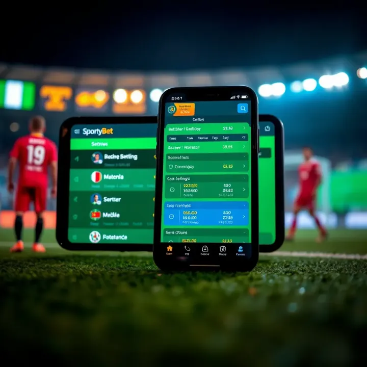 A digital interface showcasing various soccer betting options and odds on a mobile device