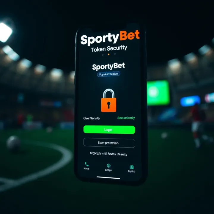 Secure login screen for SportyBet Token app emphasizing security measures and user protection in Nigerian betting environment