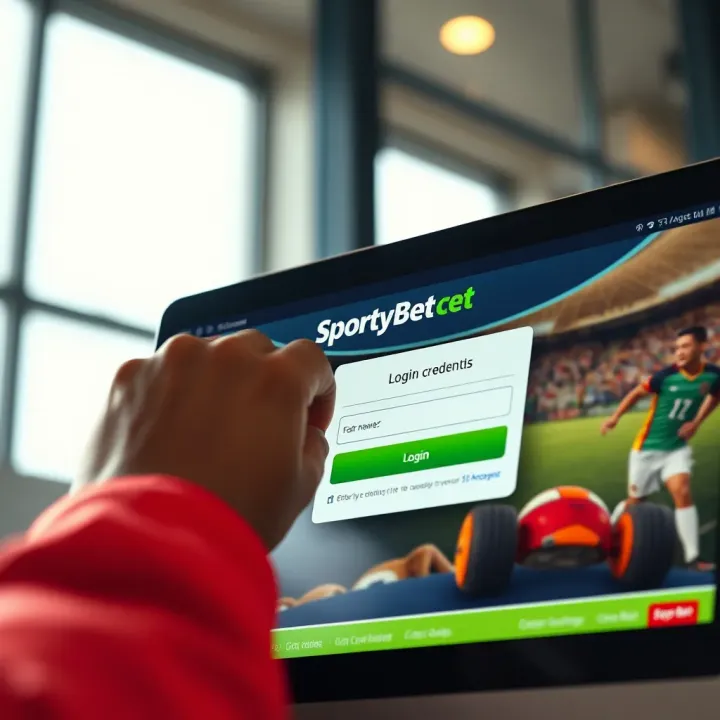 Entering Login Credentials on SportyBet Uganda User entering login credentials on SportyBet Uganda website