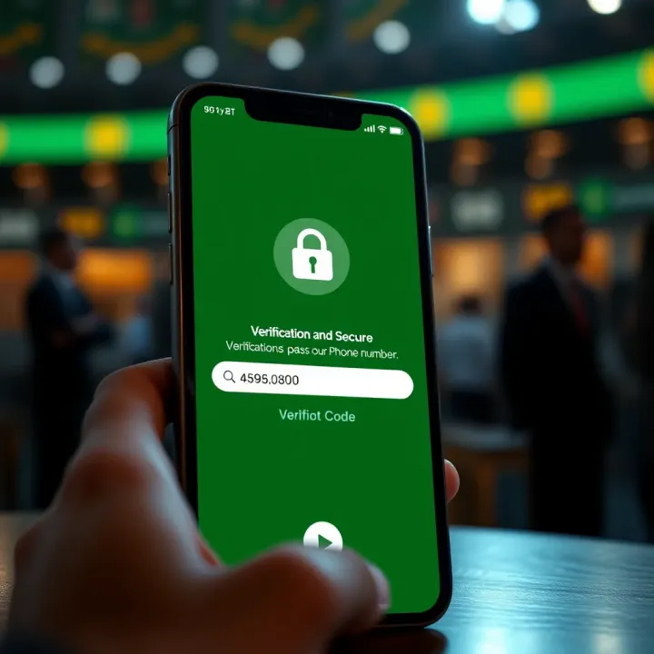 Verification code entry screen on smartphone with secure lock icon