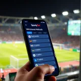 Illustration of a mobile phone screen showing the SportyBet withdrawal options including bank transfer, USSD, and e-wallets