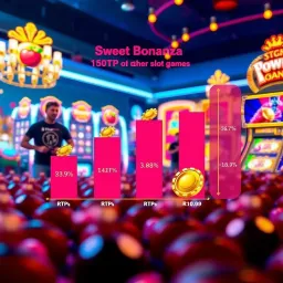 Graph comparing RTP percentages of Sweet Bonanza with other popular slot games