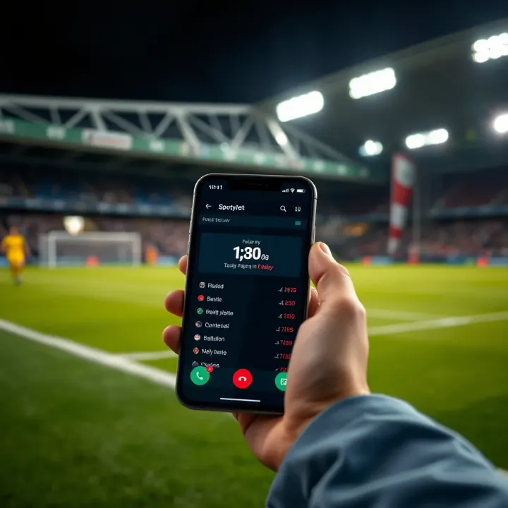 Illustration showing a mobile device with a paused betting app indicating odds update delay