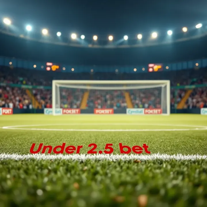Explaining the Under 2.5 Bet in Nigerian Football Betting Graphic showing football pitch with less than three goals scored