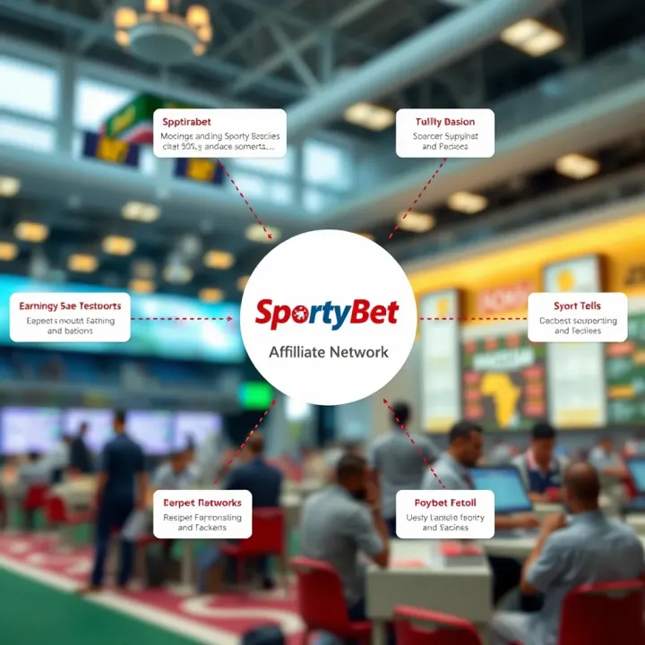 Diagram illustrating the SportyBet affiliate network connections and earning potential in Nigeria