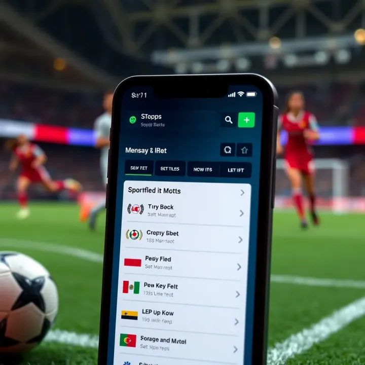 Interface of SportyBet Mobile Lite app showcasing simplified betting options on a smartphone screen