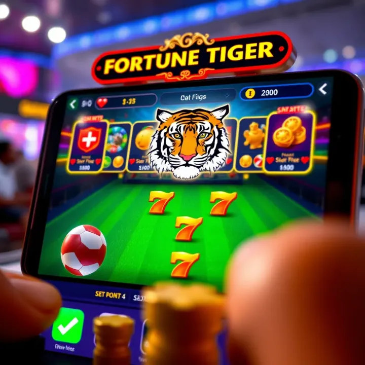 Fortune Tiger Mobile Game Gameplay Screen Fortune Tiger mobile game interface with colorful luck-based challenges and rewards