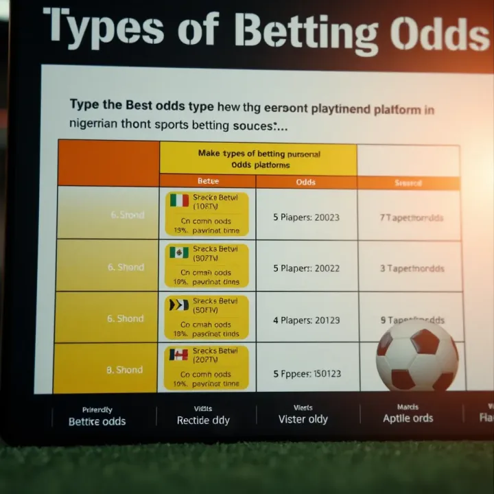Chart illustrating different types of betting odds commonly used in Nigerian sports betting platforms